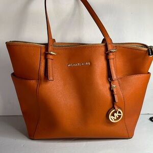 Michael Kors Orange Shoulder Purse Bag